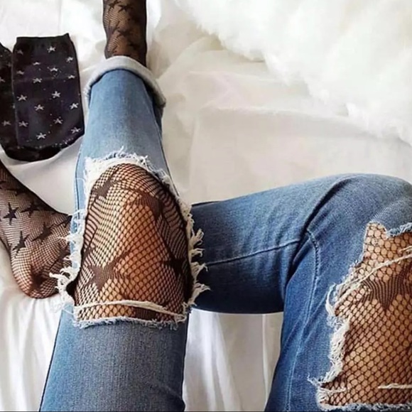 {JANE} star fishnet stocking tights - Picture 3 of 7